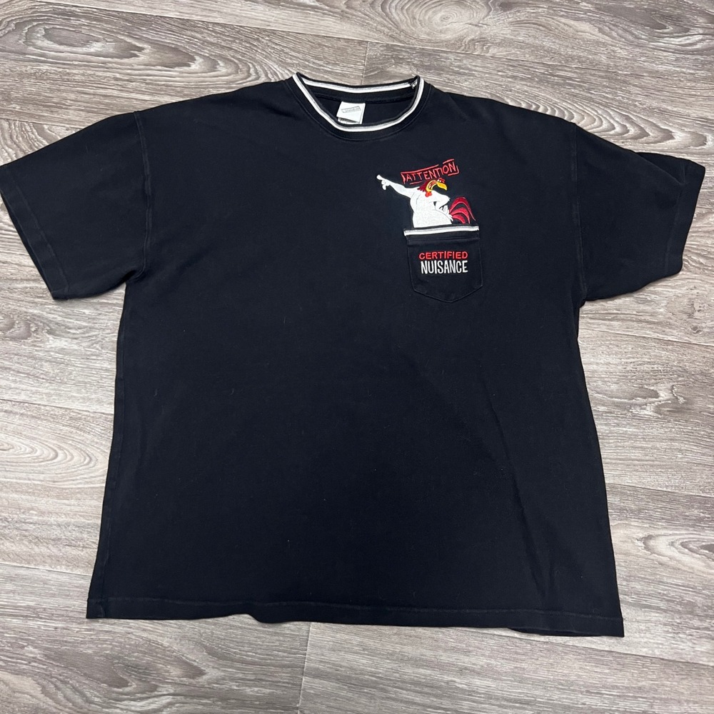 Vintage Cartoon T-Shirt Attention Certified Nuisance‎ Graphic Tee XXL